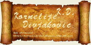 Kornelije Divjaković vizit kartica
